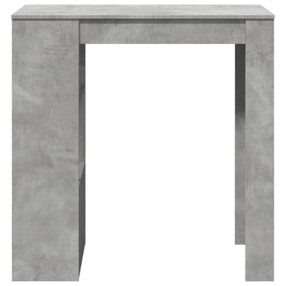 Mesa Alta Bar Con Estantes Madera Gris Hormigón 102x50x103,5cm_2