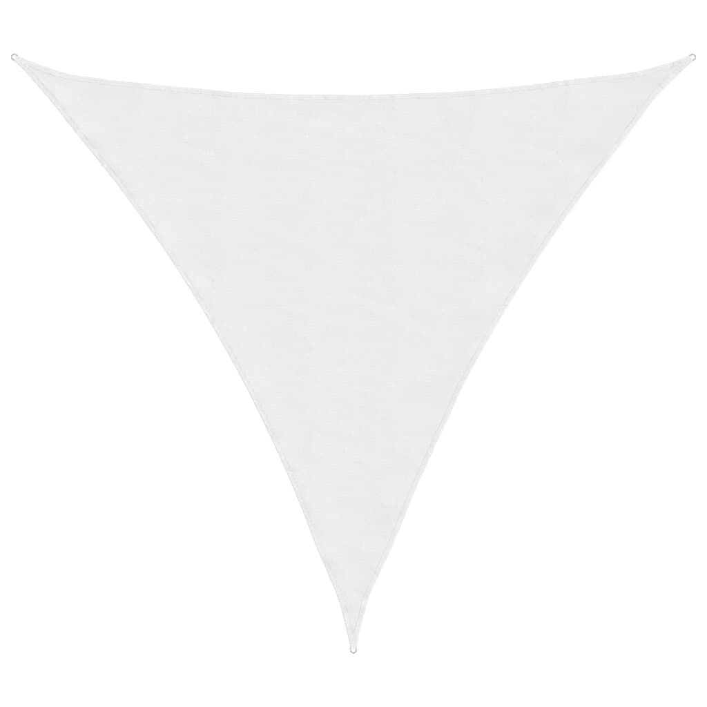 Vidaxl Toldo De Vela Triangular Tela Oxford Blanco 4,5x4,5x4,5 M_0