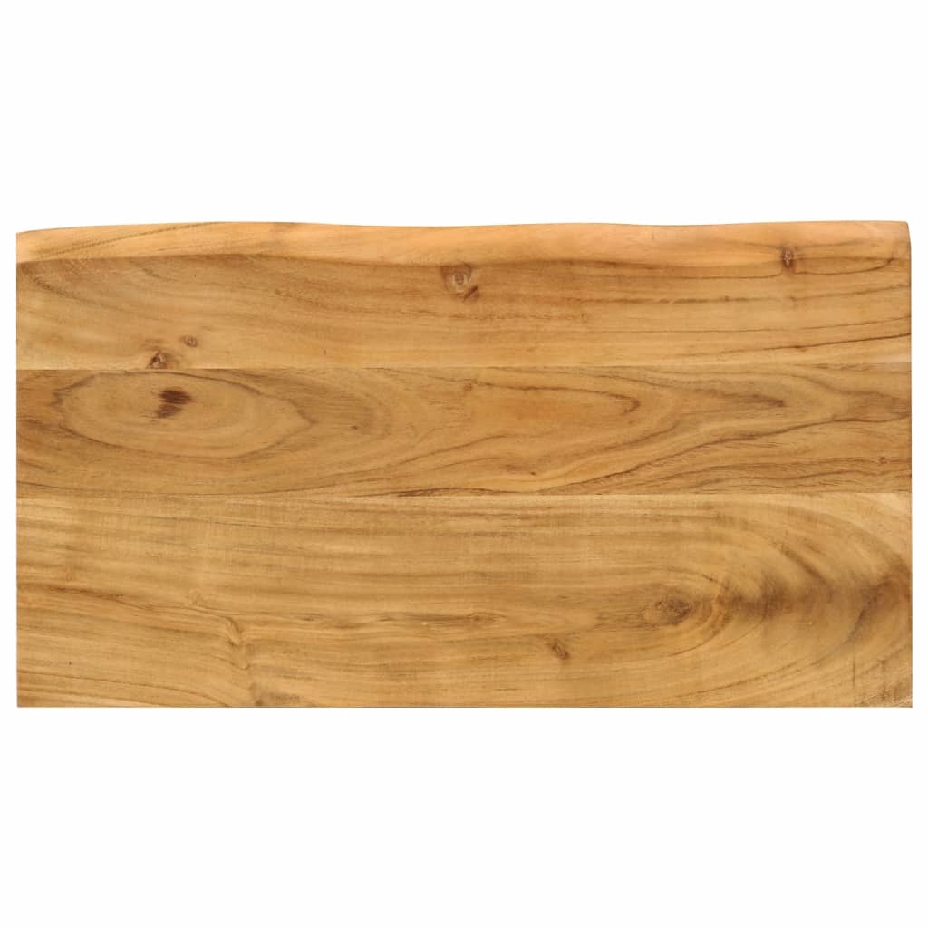 Set De 3 Mesas Apilables Con Borde Natural Madera Acacia Maciza_4