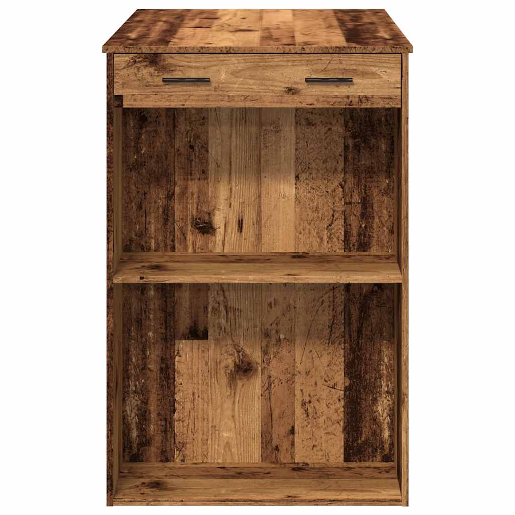 Mesa Alta De Bar Madera Ingeniería Envejecida 102x70x103,5 Cm_4