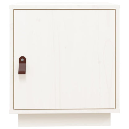 Mesitas De Noche 2 Uds Madera Maciza Pino Blanco 40x34x45 Cm_4