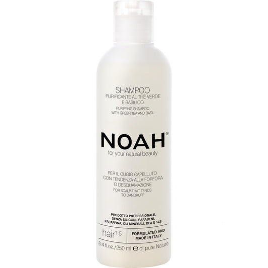 Champú purificante con té verde y albahaca 1.5 Noah 250 ml