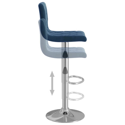 Taburetes De Cocina 2 Unidades Terciopelo Azul_5