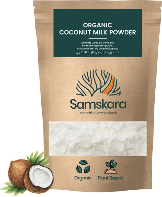 Leche De Coco En Polvo Bio - 500g | Bebida Vegetal Ecológica Vegana, Sin Lactosa, Sin Azúcares Añadidos, Sin Gluten_0