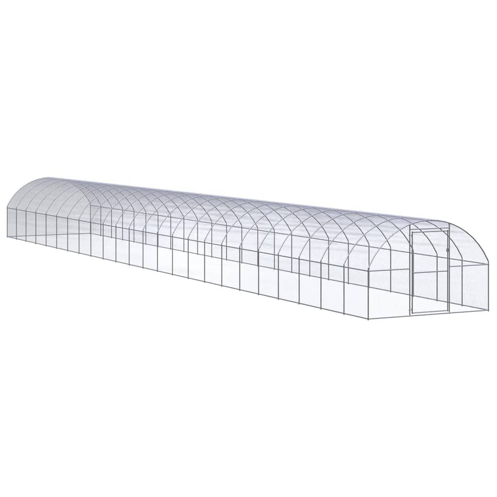 Vidaxl Gallinero De Exterior De Acero Galvanizado 3x24x2 M_0