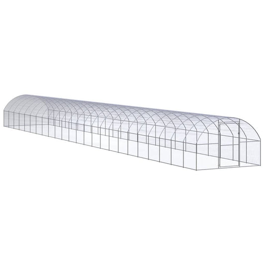 Vidaxl Gallinero De Exterior De Acero Galvanizado 3x24x2 M_0