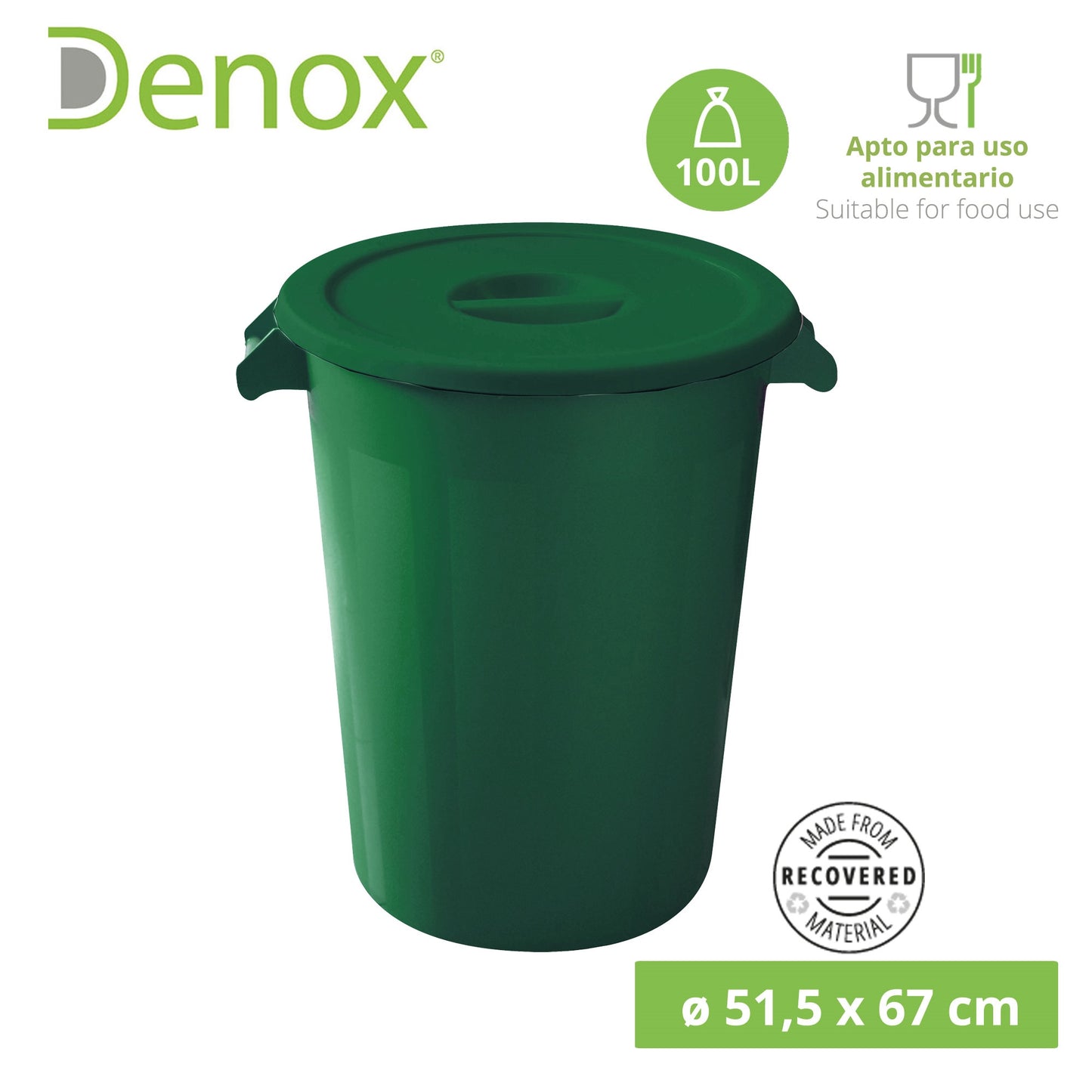 Cubo Industrial 100 Litros. Colores + 3x Bolsas De Basura De 10 Unidades_1
