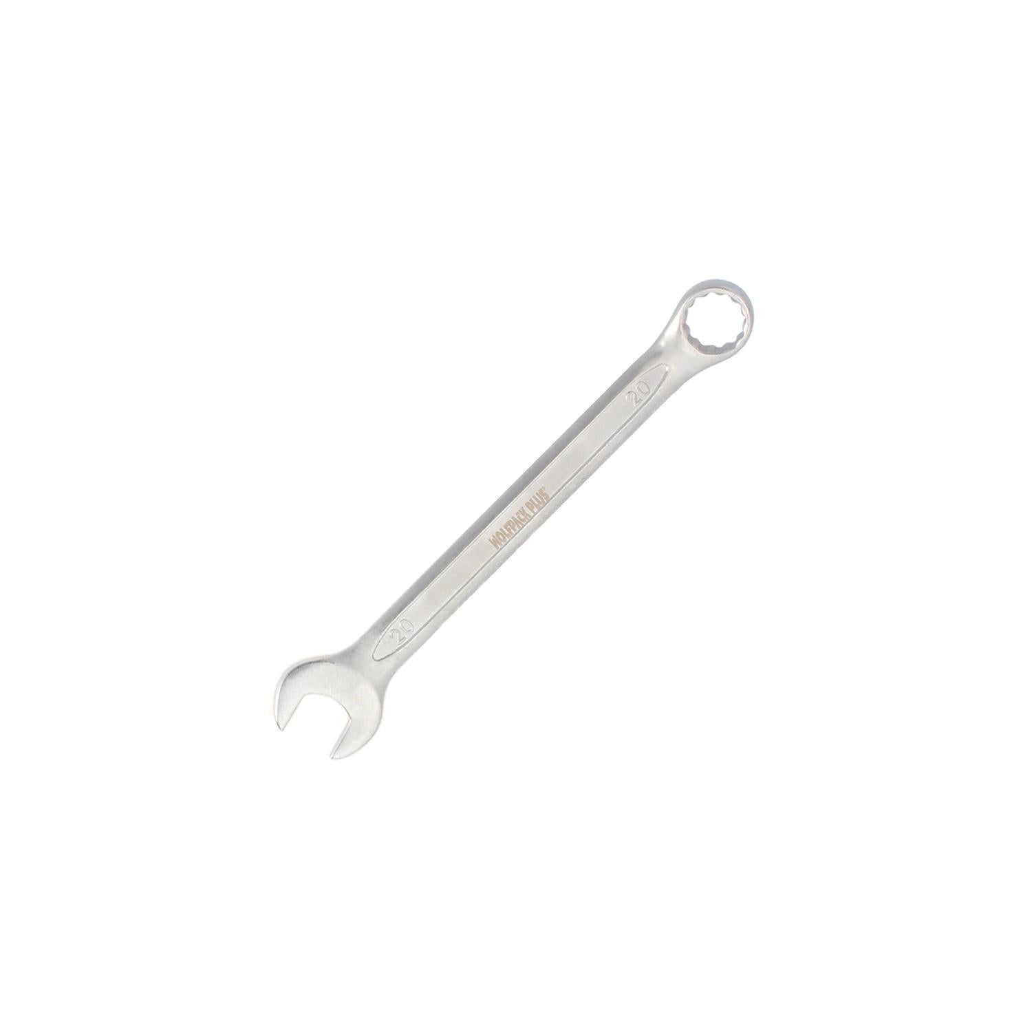 Llave Combinada Plus 20x20 Acero Cromo Vanadio Din 3113. Llave Doble Boca, Llave Fija, Llave Estrella