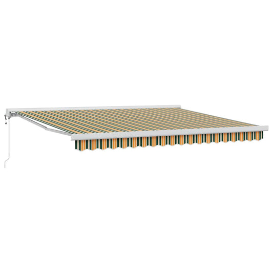 Toldo Retráctil Verde Y Blanco 400 X 350 Cm_0