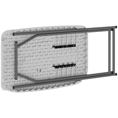 Outsunny Mesa Plegable Camping Portátil Con Altura Ajustable 75x50x73,5cm Blanco_4
