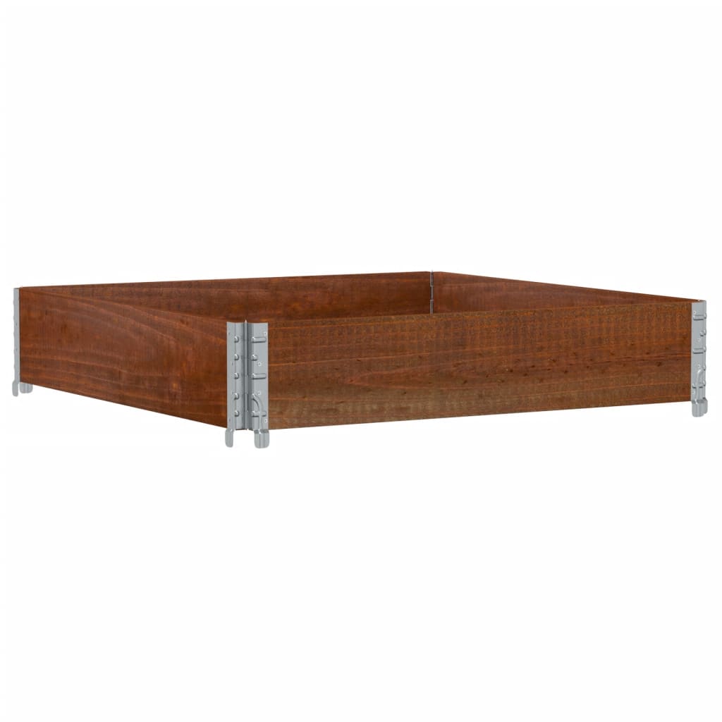 Jardinera De Madera Maciza De Pino Marrón 100x100 Cm_4
