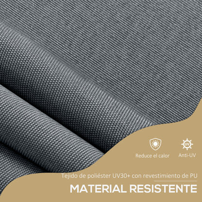 Outsunny Toldo Manual Retráctil 3,5x1,2m Altura Ajustable Con Manivela 210-300cm_5
