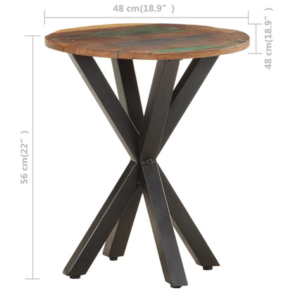 Mesa Auxiliar De Madera Maciza Reciclada 48x48x56 Cm_4