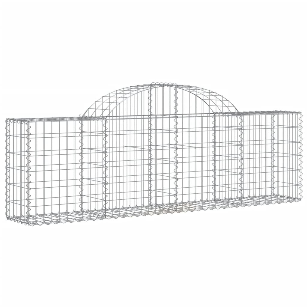 Cestas De Gaviones 11 Uds Forma De Arco Hierro 200x30x60/80 Cm_2
