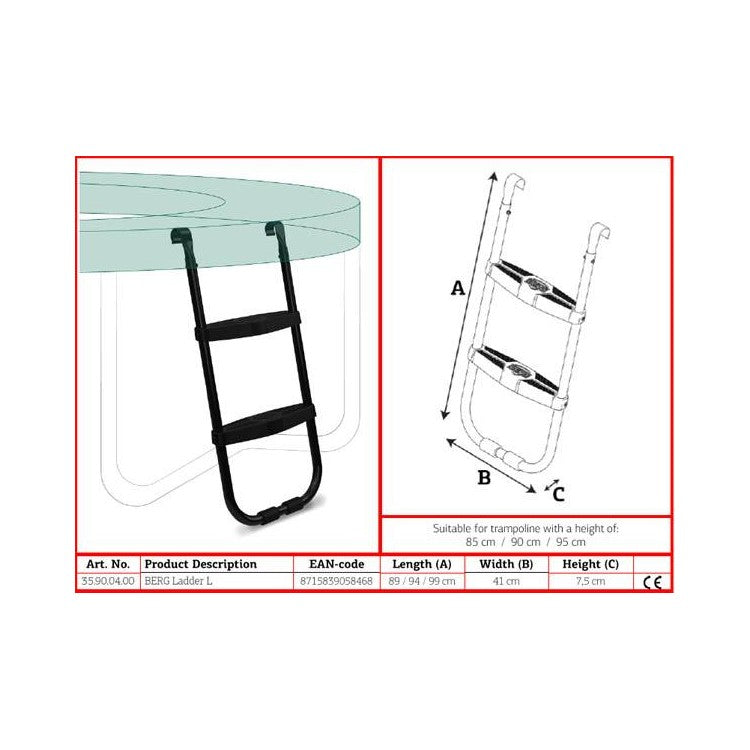 Escalera Berg Con Plataforma Escalera L (especial Cama Elastica Ultim Favorit 410).