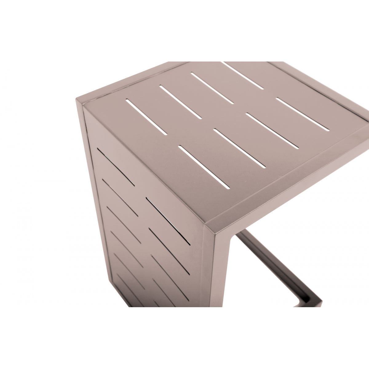 Mesa Auxiliar, Mesa De Jardín Multiposiciones Aluminio Topo 36x36xh55cm- Mobiliario De Jardín_3