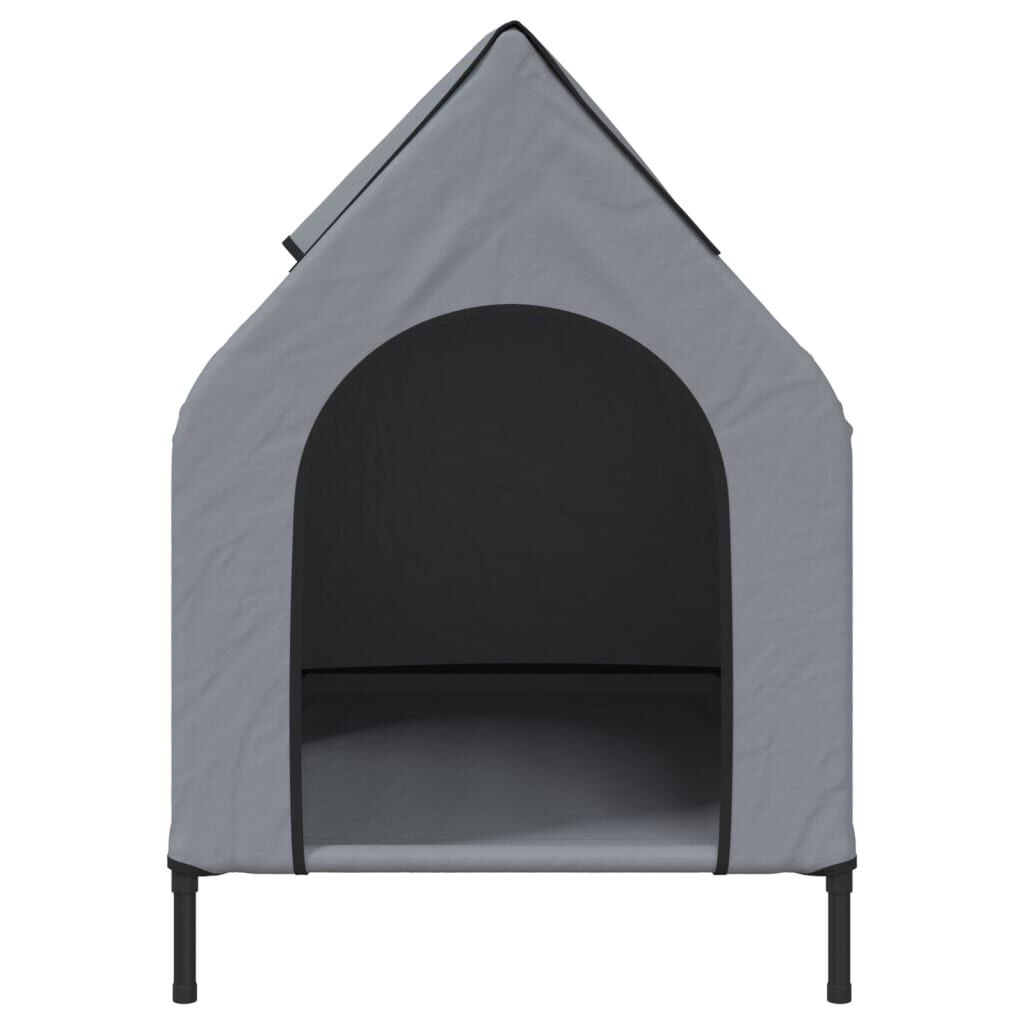 Vidaxl Casa Para Perros Tela Oxford Y Acero Gris Claro_3