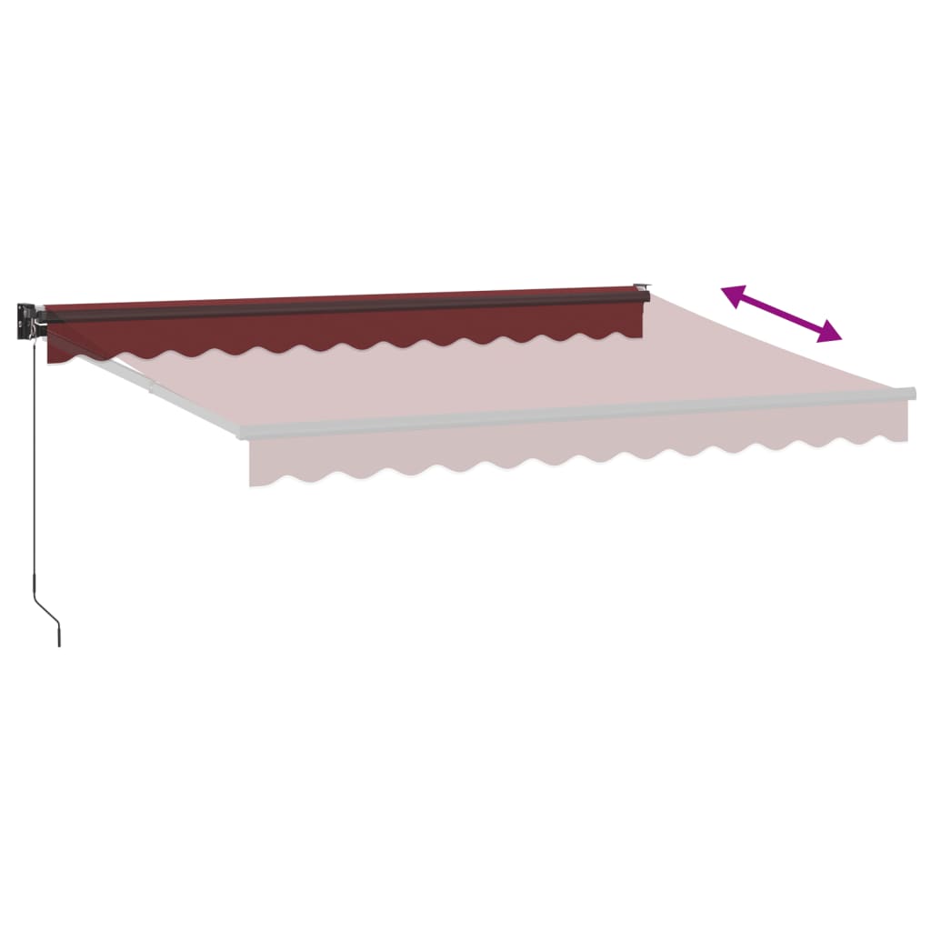 Toldo Retráctil Manual Color Burdeos 350x250 Cm_4