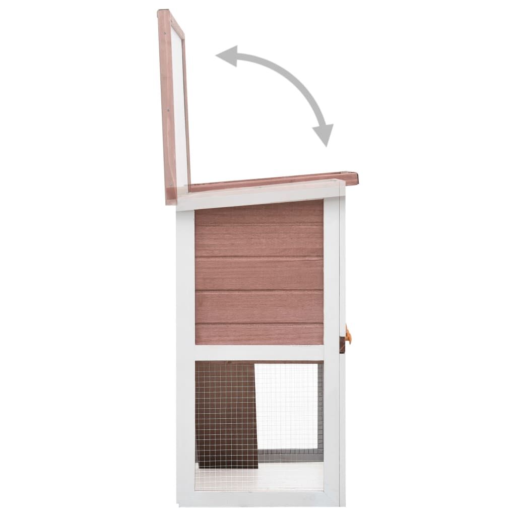 Vidaxl Jaula Conejera Con 1 Puerta Madera Marrón_3