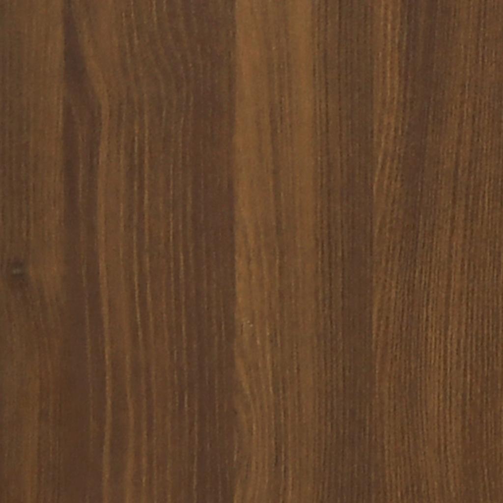 Mesa De Comedor Madera Contrachapada Roble Marrón 80x80x75 Cm_4