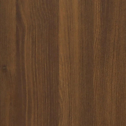 Mesa De Comedor Madera Contrachapada Roble Marrón 80x80x75 Cm_4