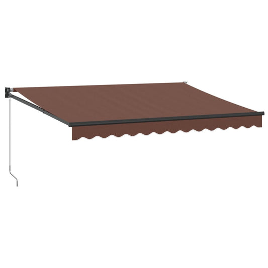 Toldo Retráctil Manual Marrón 350x250 Cm_0