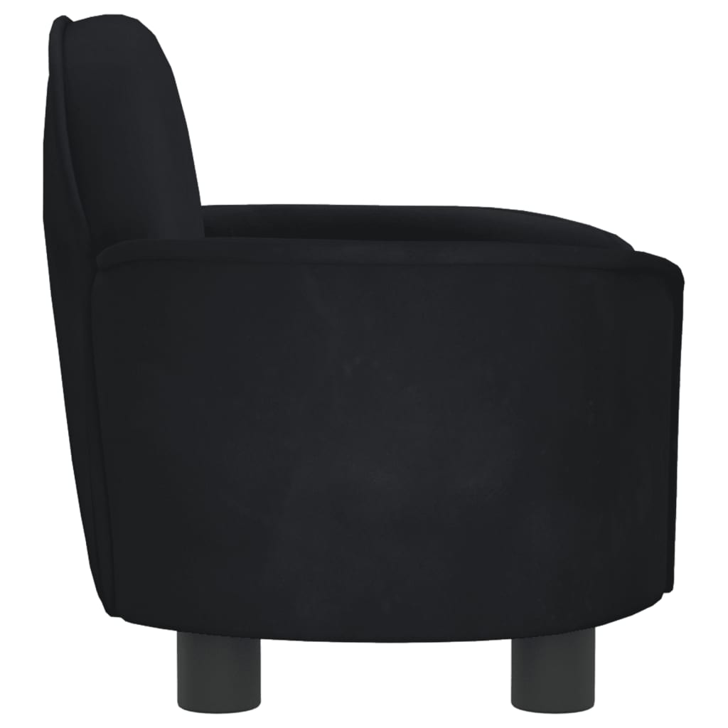 Cama Para Perros De Terciopelo Negra 66x40x45 Cm / Vetonek_3