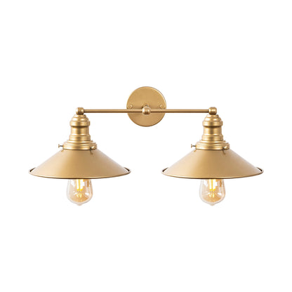 Aplique De Pared, Metal , Oro, 55x27x20, Casquillo 2 X E27 Max 40 W_0