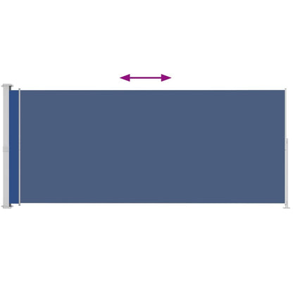 Vidaxl Toldo Lateral Retráctil Para Patio Azul 220x500 Cm_4