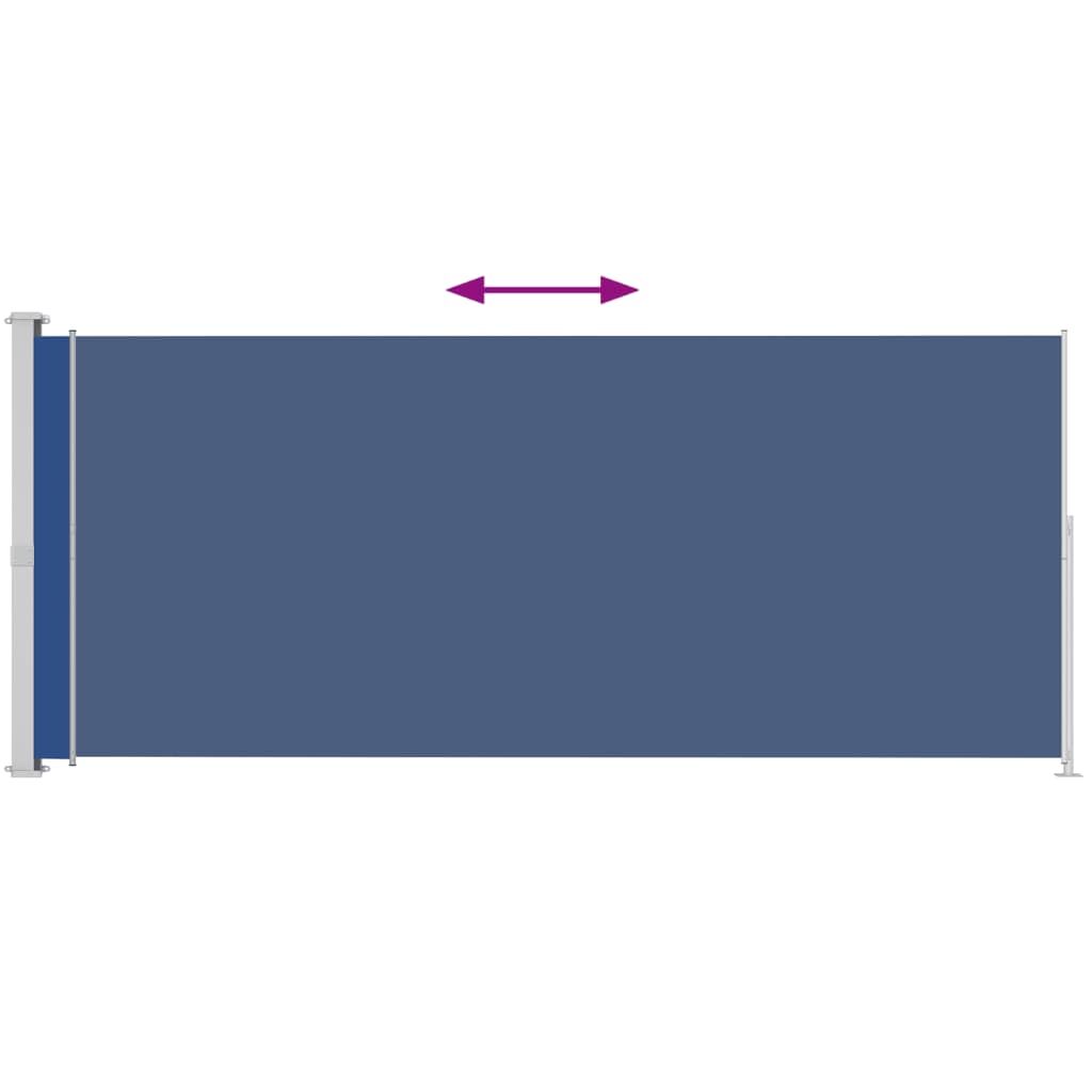Vidaxl Toldo Lateral Retráctil Para Patio Azul 200x500 Cm_4