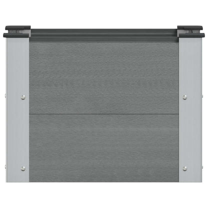 Arriate Elevado Gris 50 X 30 X 36 Cm Wpc Y Aluminio_2