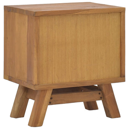 Mesita De Noche De Madera Maciza De Teca 40x30x45 Cm_3