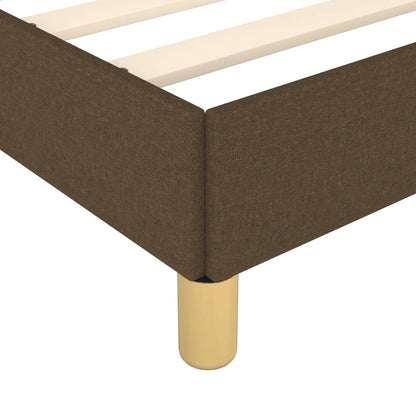 Estructura De Cama Con Cabecero De Tela Marrón Oscuro 80x200 Cm / Vetonek_2