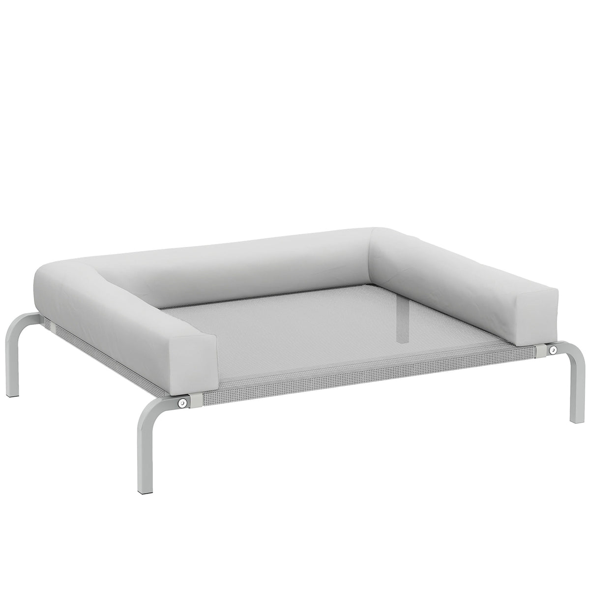 Pawhut Cama Elevada Para Perros Transpirable Con Refuerzos Extraíbles Gris Claro_0