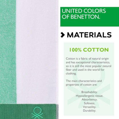 Toalla De Playa 90x160cm 450gsm Terry 100%algodon Verde Casa Benetton_2