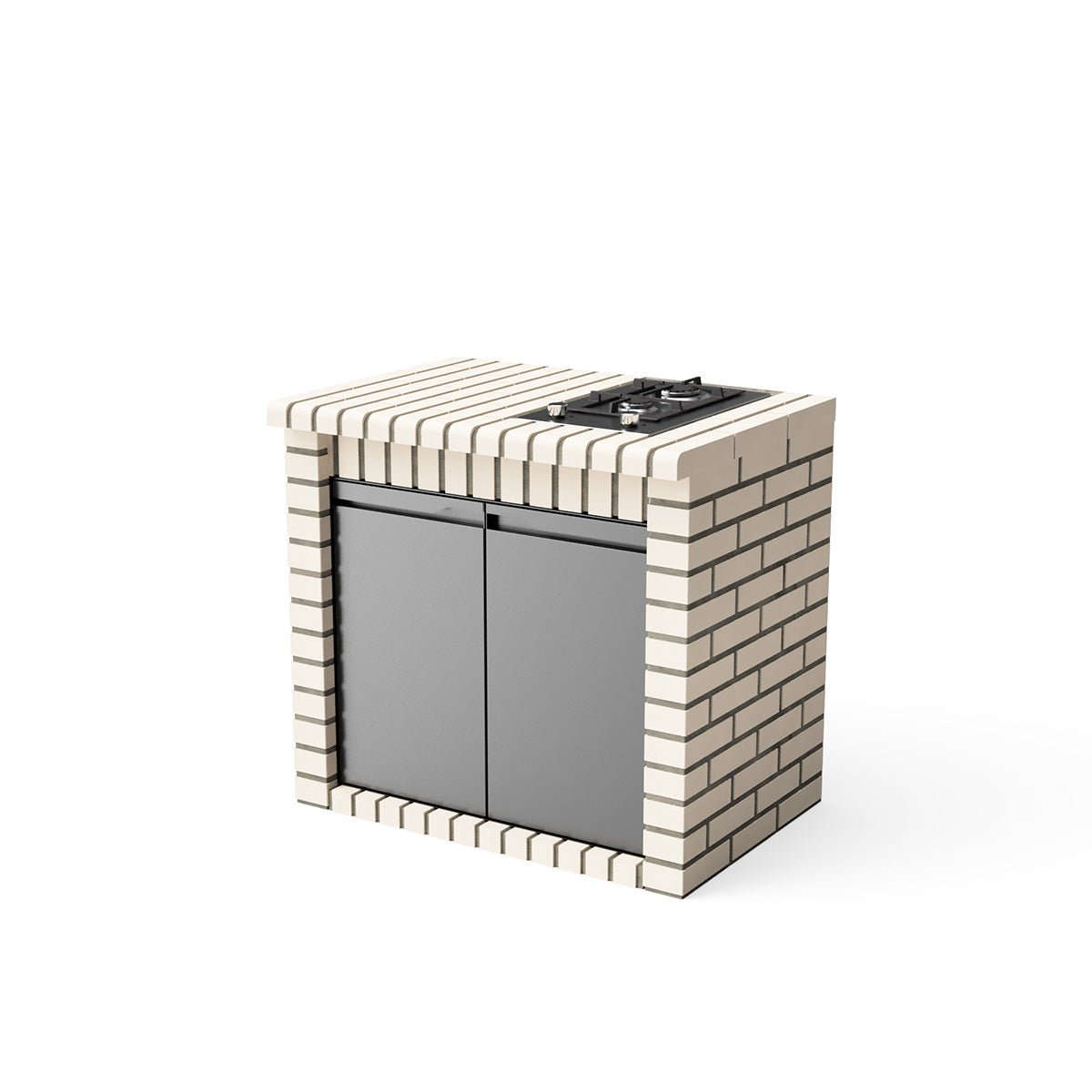 Módulo bancada con placa de gas Volterra beige Movelar