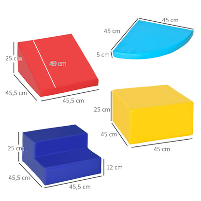 Bloques De Espuma Homcom Pu, Epe Multicolor 45.5x45.5x25 Cm_2