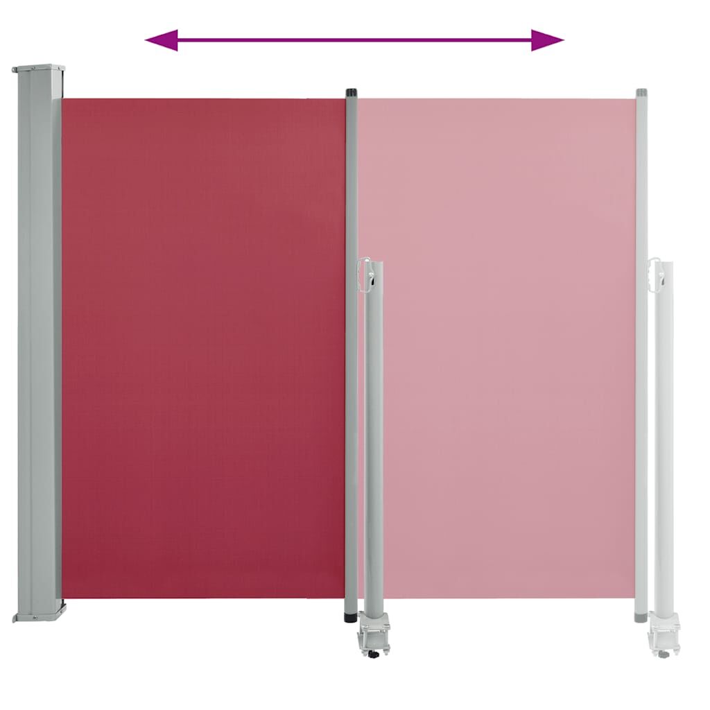 Vidaxl Toldo Lateral Retráctil De Jardín Rojo 120x300 Cm_3