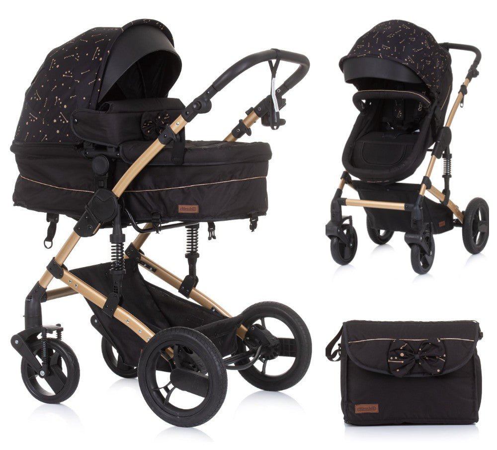 Carrito De Bebé Camea Dúo Convertible Con Bolso Ebony_0
