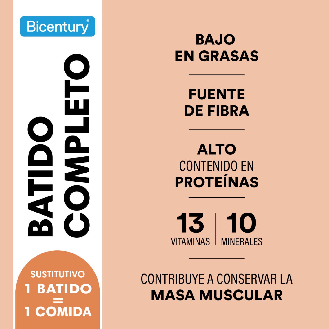 Batido Completo Chocolate BICENTURY 436g