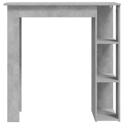 Mesa Bar Con Estante Contrachapada Gris Hormigón 102x50x103,5cm_1