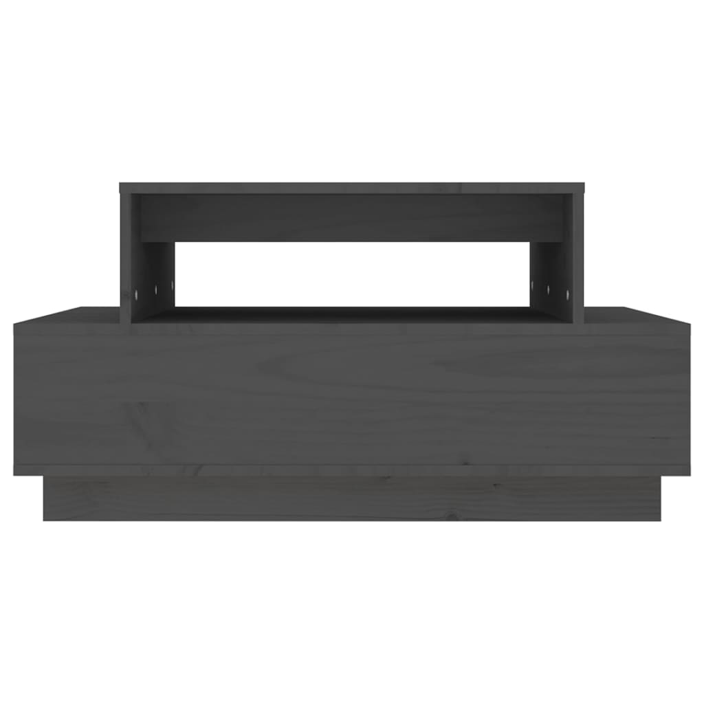 Mesa De Centro Madera Maciza De Pino Gris 80x55x40,5 Cm_3