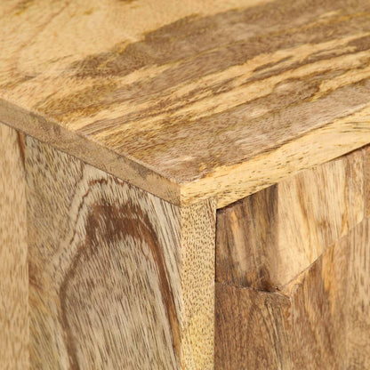 Mesita De Noche De Madera Maciza De Mango 40x30x50 Cm_4
