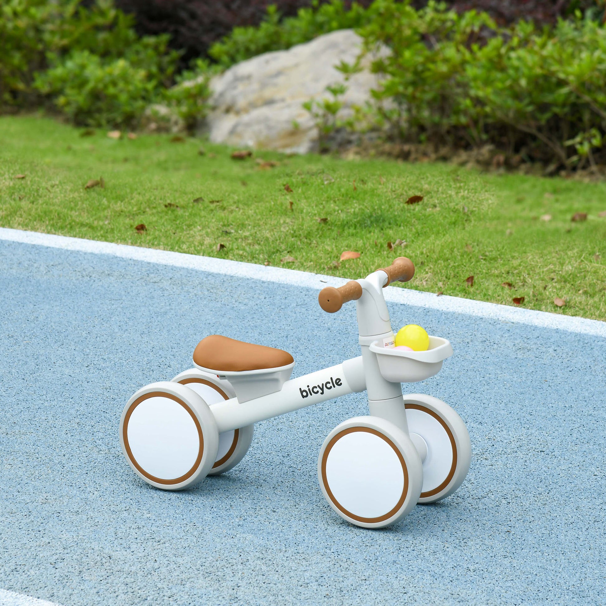 Aiyaplay Bicicleta Sin Pedales Para Niños De 12-36 Meses 56x27x39 Cm Blanco_1