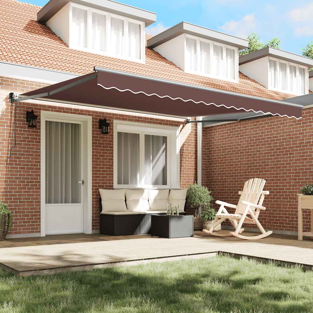 Toldo Retráctil Automático Marrón 400x300 Cm_2