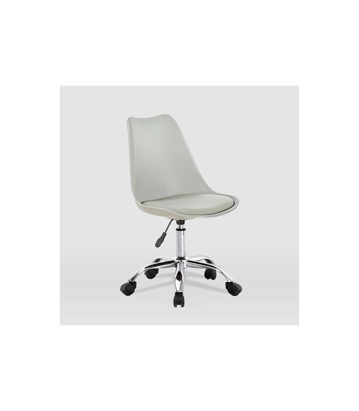 Silla De Oficina Adriana Acabado Gris. Alto: 85.5-100.5cm Ancho: 47.5cm Fondo: 54.5cm._3