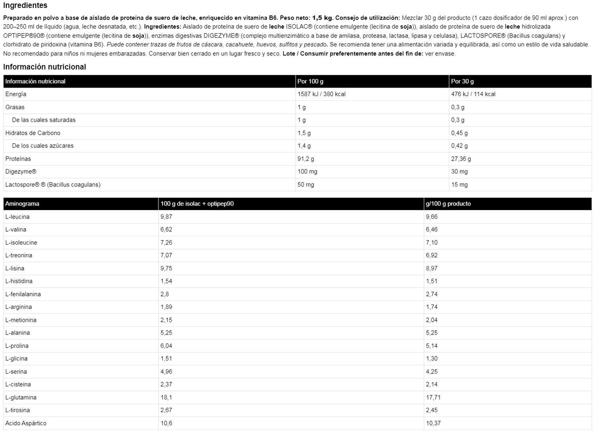 Isoluxe Cfm - 1,5kg - Neutro - Proteína De Aislado De Suero Isolate - Io.genix_5