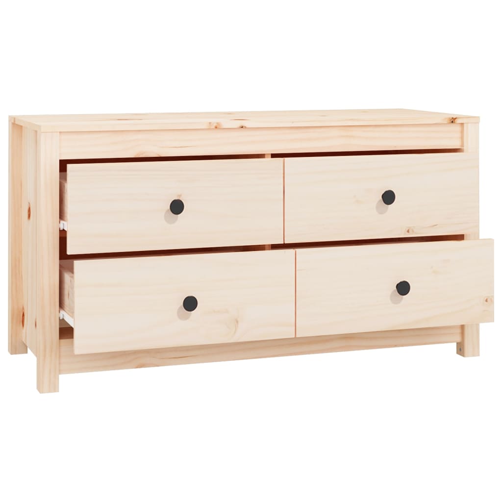 Armario Auxiliar De Madera Maciza De Pino 100x40x54 Cm / Vetonek_4