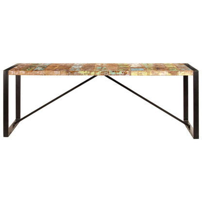 Mesa De Comedor De Madera Maciza Reciclada 220x100x75 Cm_0