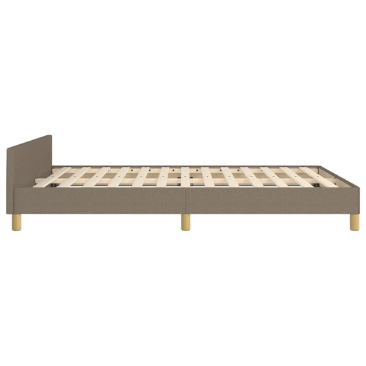 Estructura De Cama Con Cabecero De Tela Gris Taupe 140x200 Cm / Vetonek_0